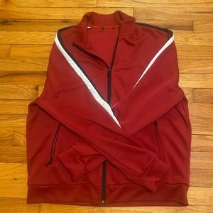Red athletic jacket